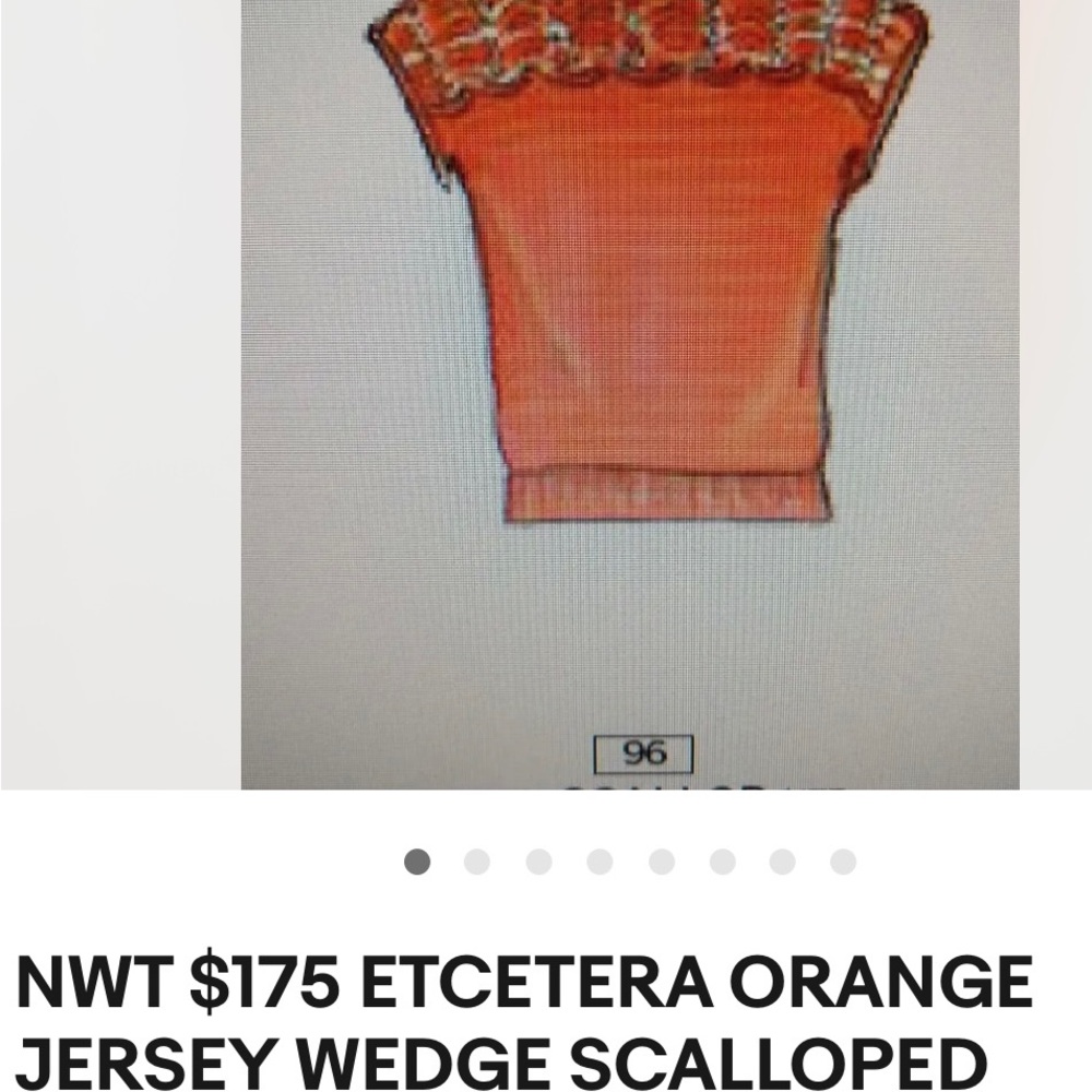 New with tag Etcetera orange knit top size M